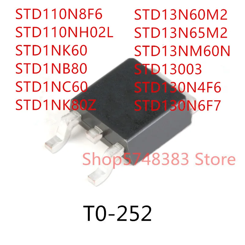 STD110N8F6 STD110NH02L STD1NK60 STD1NB80 STD1NC60 STD1NK80Z STD13N60M2 STD13N65M2 STD13NM60N STD13003 STD130N4F6 STD130N6F7