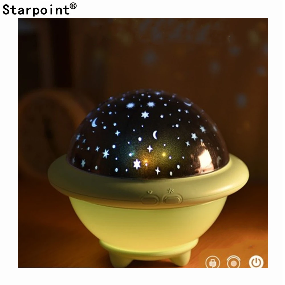 USB Colorful UFO Projection Lamp Colorful Dream UFO Projection Lamp Cosmic Romantic Ocean Night Light Home Decorations