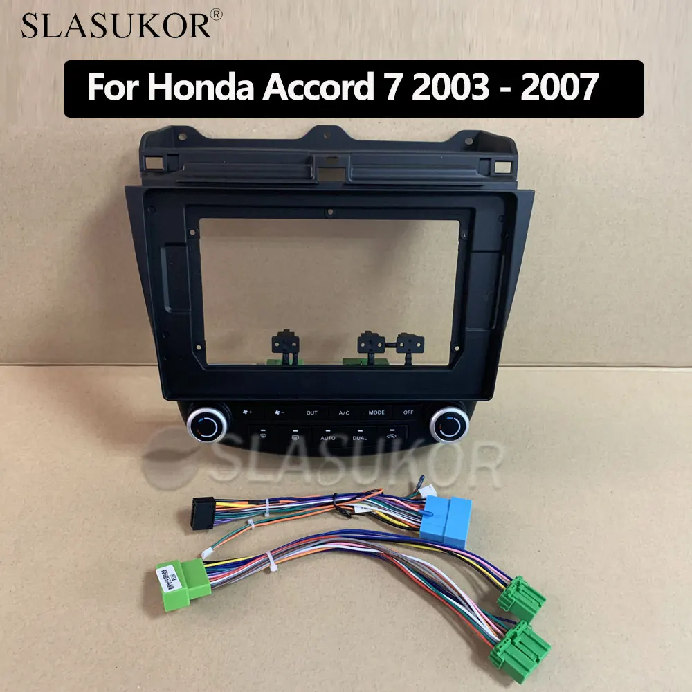 10INCH Android Audio For Honda Accord 7 2003 2004 2005 2006 2007 cable Car Auto ABS Radio Dashboard GPS stereo panel 2 Din Frame