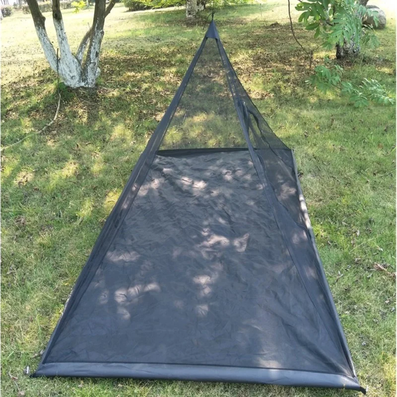 Outdoor Ultralight Summer Mesh Tent Camping Triangle Anti-mosquito Anti-insect Net Zipper Door Fishing Hiking Tent 220*120*100cm