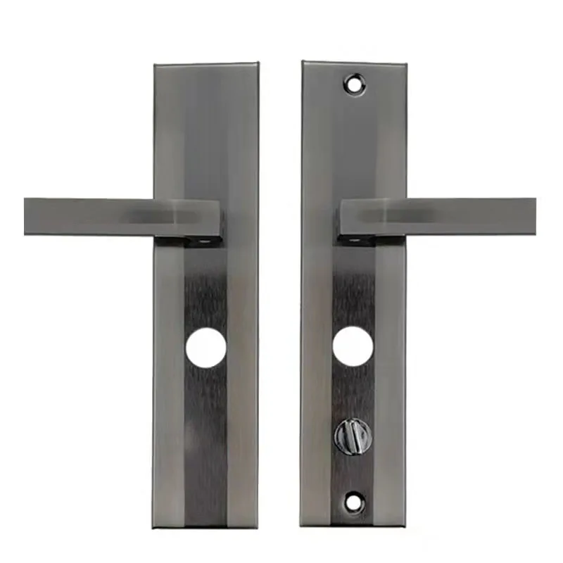 Universal Security Door lock Handle mortise door  lock handle  circle cylinder hole distance 222mm 235mm  door lock Plate