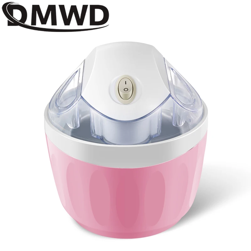 DMWD MINI automatyczna maszyna do lodów DIY koktajl mleczny maszyna do lodów fajne owoce deser sorbet zamrażarka blender do koktajli mlecznych 500ml