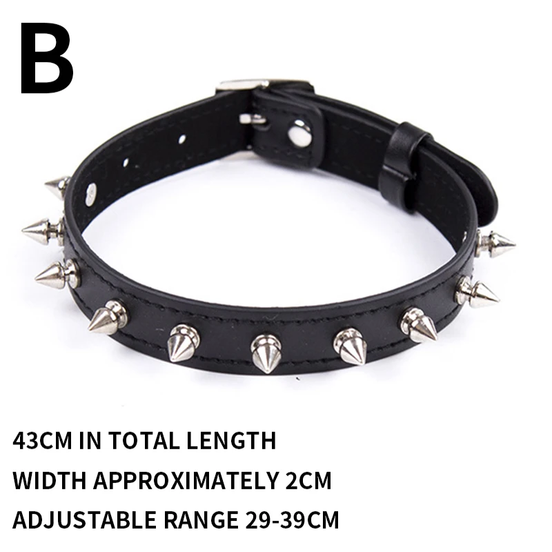 Gợi Cảm Punk Choker Vòng Cổ Choker Da Mối Ràng Buộc Cosplay Gót Trang Sức Nữ Gothic Vòng Cổ Bông Tai Kẹp Phụ Kiện Mũi Nhọn Đinh Tán Khiêu Dâm