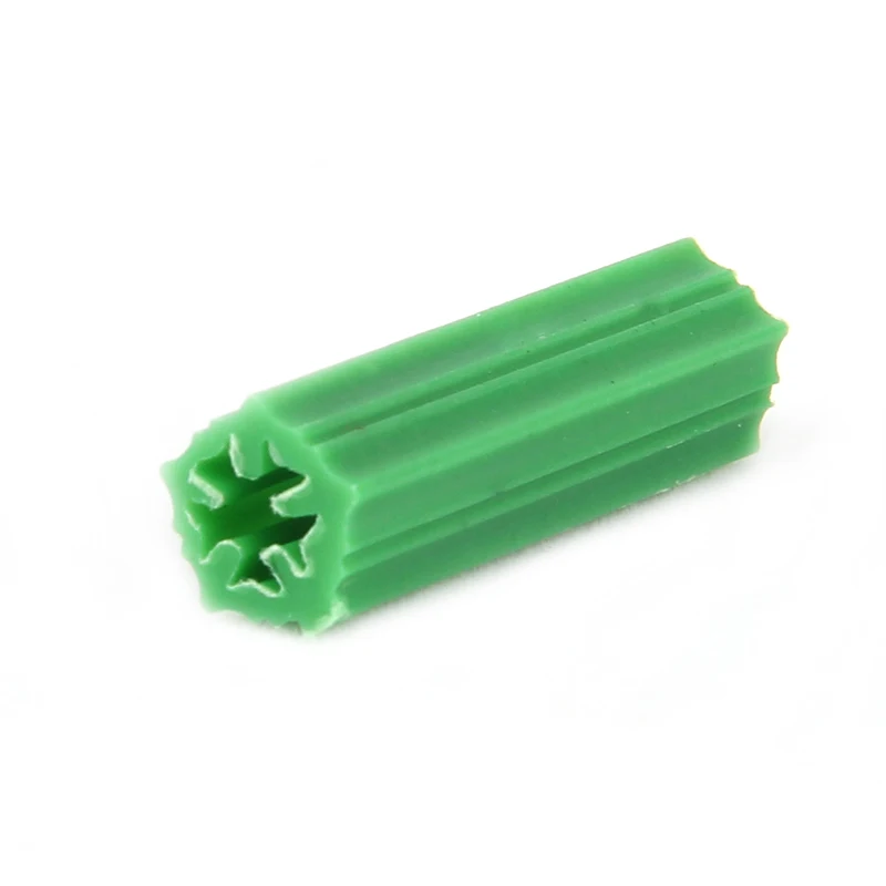 M6 Green Plastic Expansion Tube/Rubber Plug/Nylon Plunger/Drywall Plastic Wall Plug Anchor Plug Fixing Wall Anchor