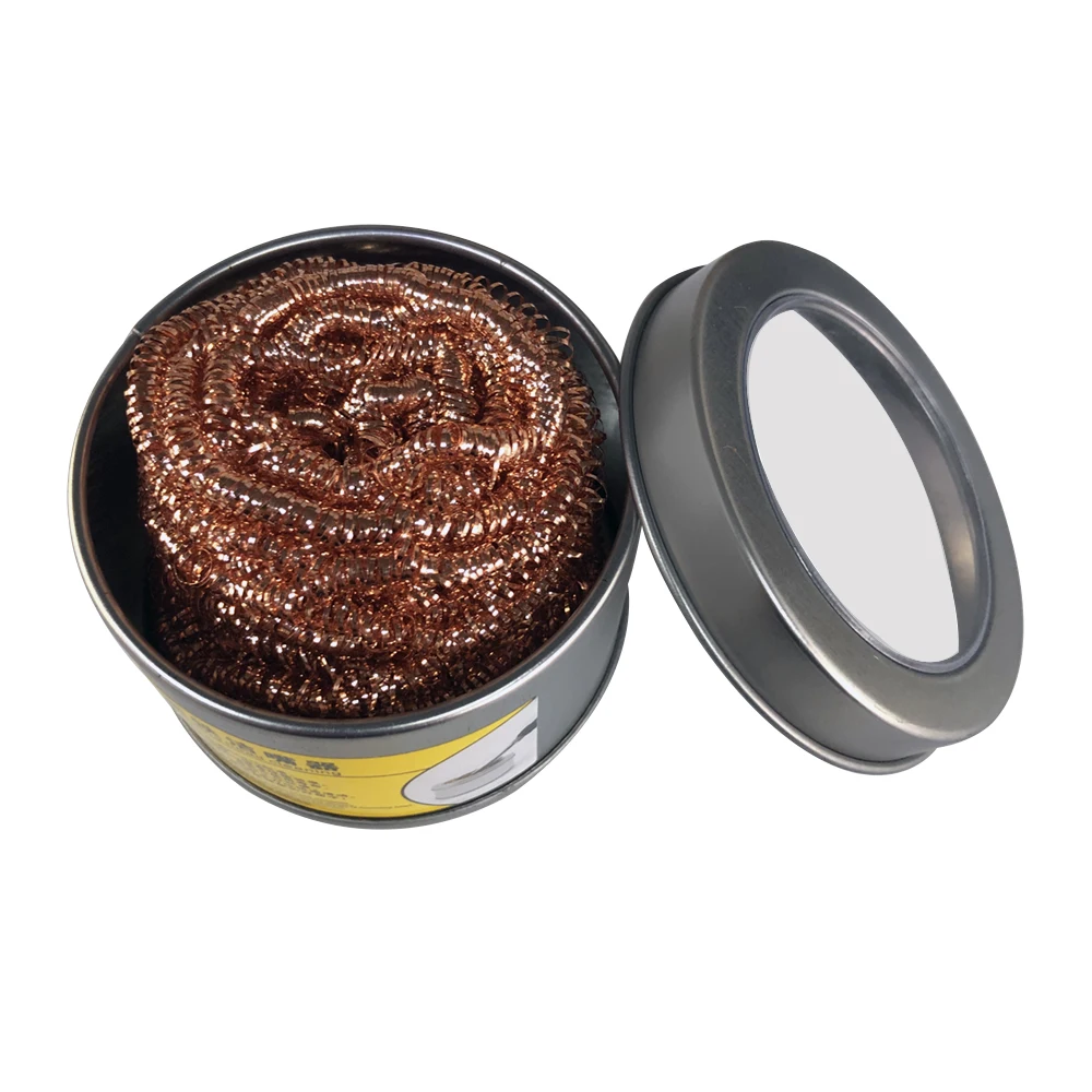 Reinigung Ball Entlöten Lötkolben Mesh Filter Reinigung Düse Spitze Kupfer Draht Reiniger Ball Metall Dross Box Sauber Ball – Detail 9