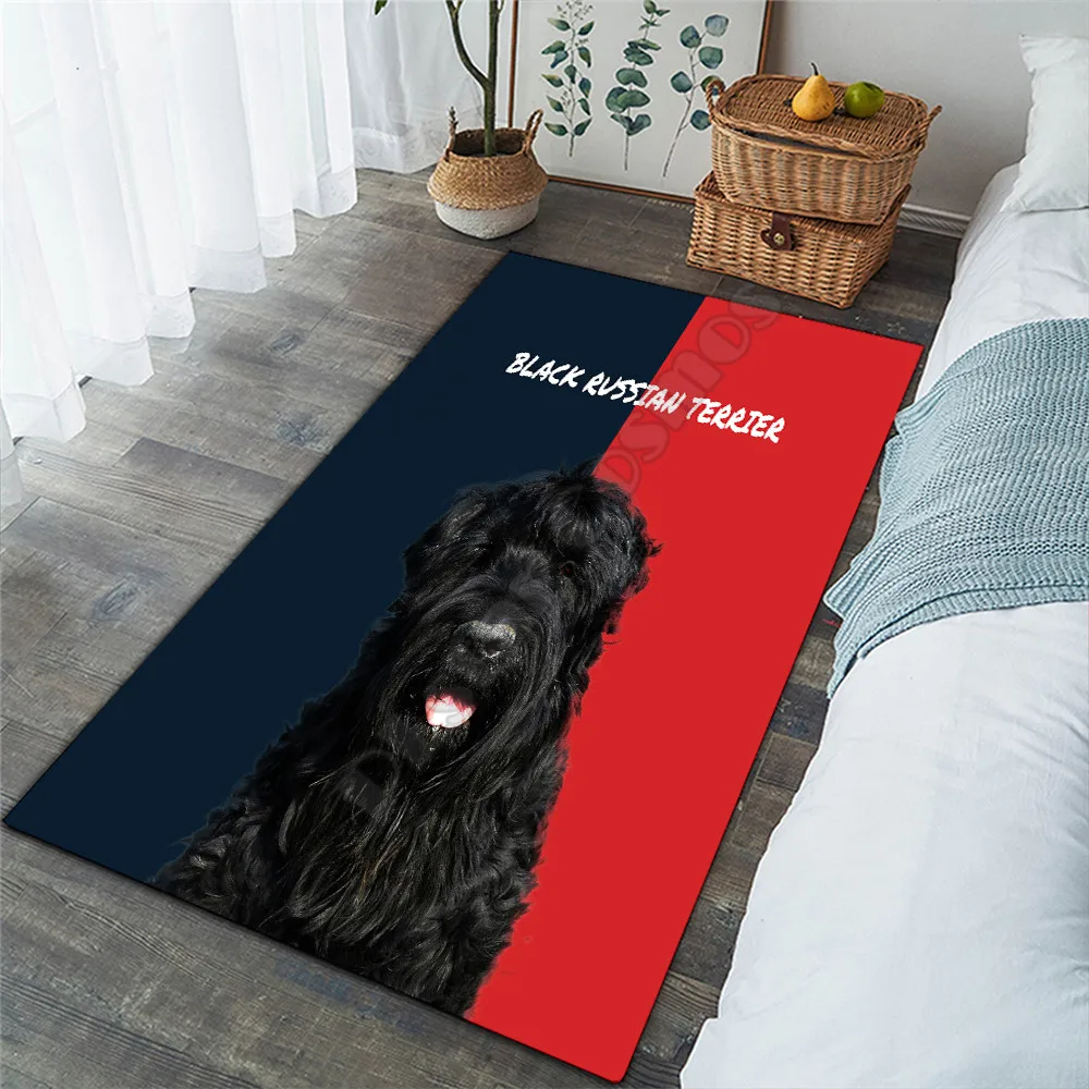 

Best Friend Black Russian Terrier 3D All Over Printed Rug Non-slip Mat Dining Room Living Room Soft Bedroom Carpet