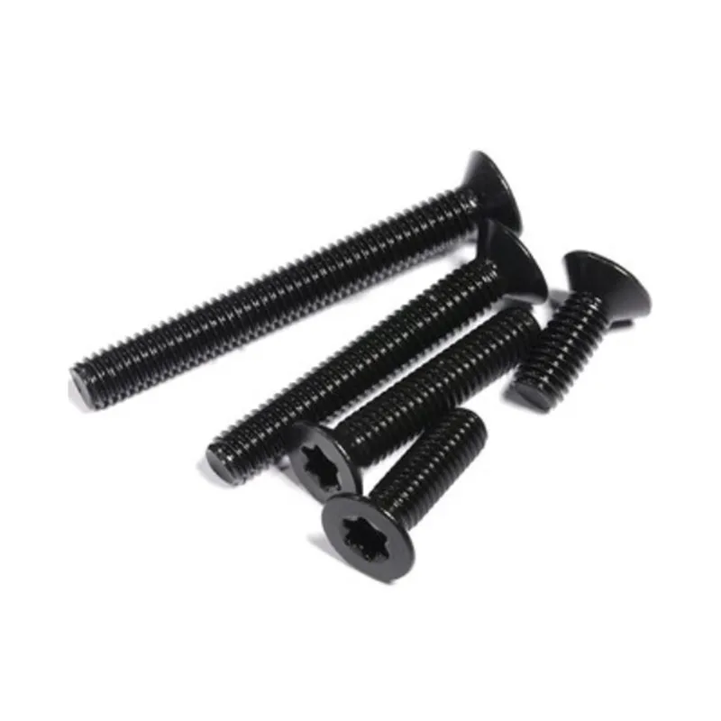 皿頭ネジ、黒フラットトルクス、6つ星ボルト、プラム、機械式ネジ、m1
