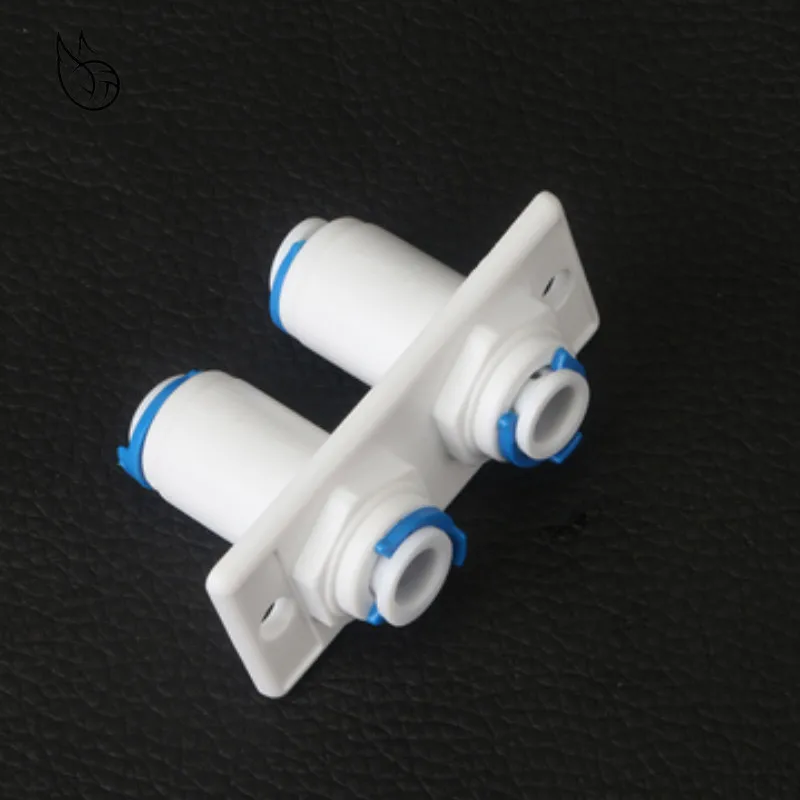 

Reverse Osmosis Aquarium System Double Bulkhead Straight 1/4" OD Hose Quick Fitting Connector RO Water Plastic Pipe Coupling