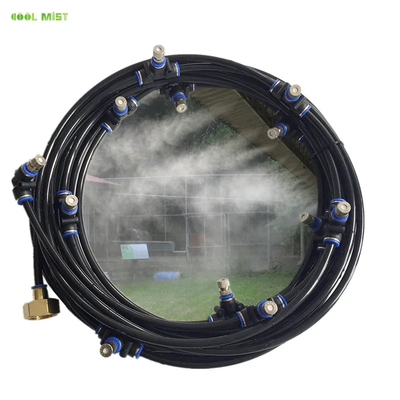 S251 Outdoor Garden 10M Mist Coolant System Water Sprinkler Garden Patio Greenhouse Plants Cooling Spray Hose Watering Kits 1/2