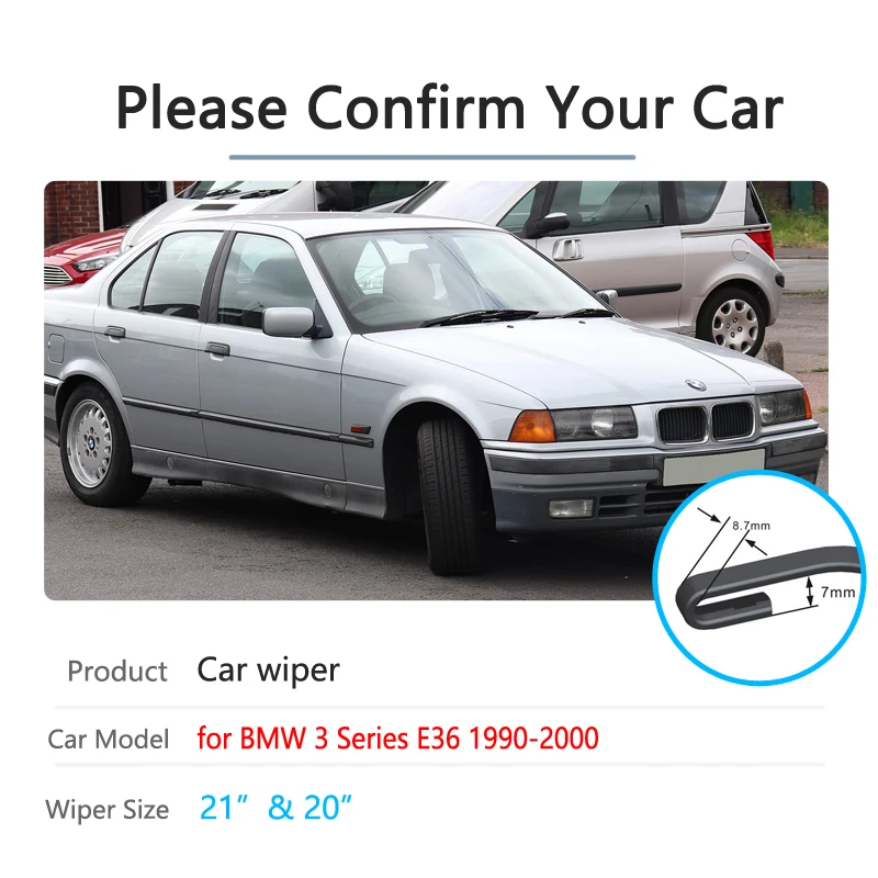 Car Wiper Blades for BMW 3 Series E36 1990~2000 1999 316i 318i 318is 320i 323i 325i 328i 328tds 325td 325tds Car Accessories