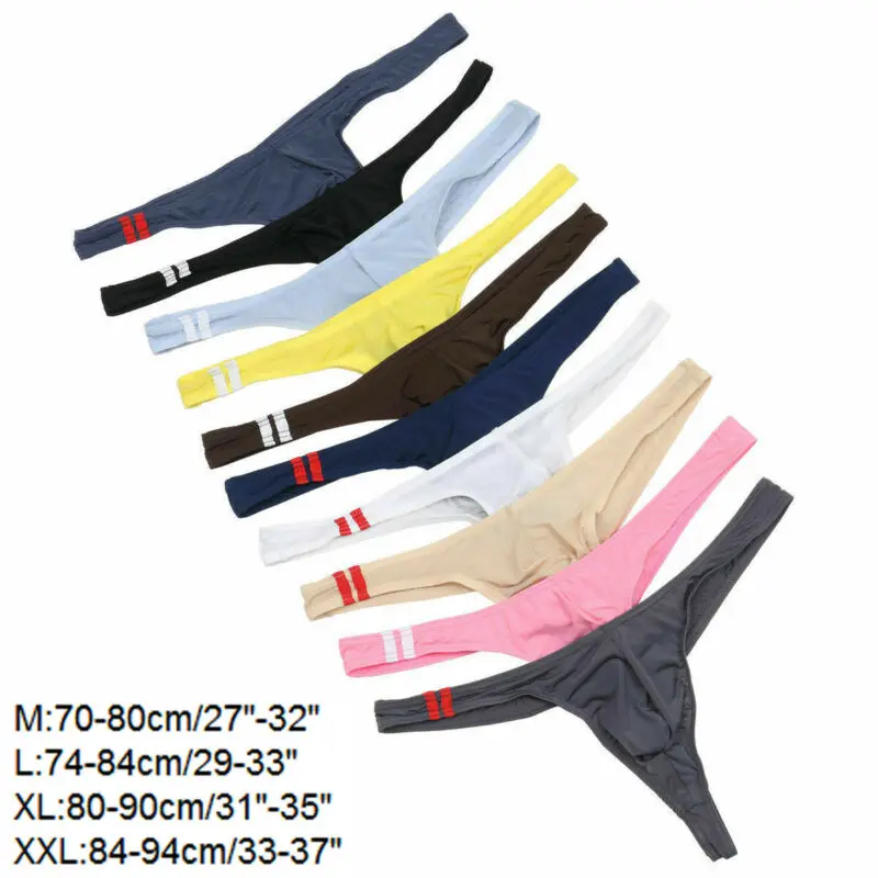 Men\'s Thongs G String Sexy Gay Sissy Underwear Briefs Man Jockstrap T back Underpants Penis Pouch  Breathable Panties