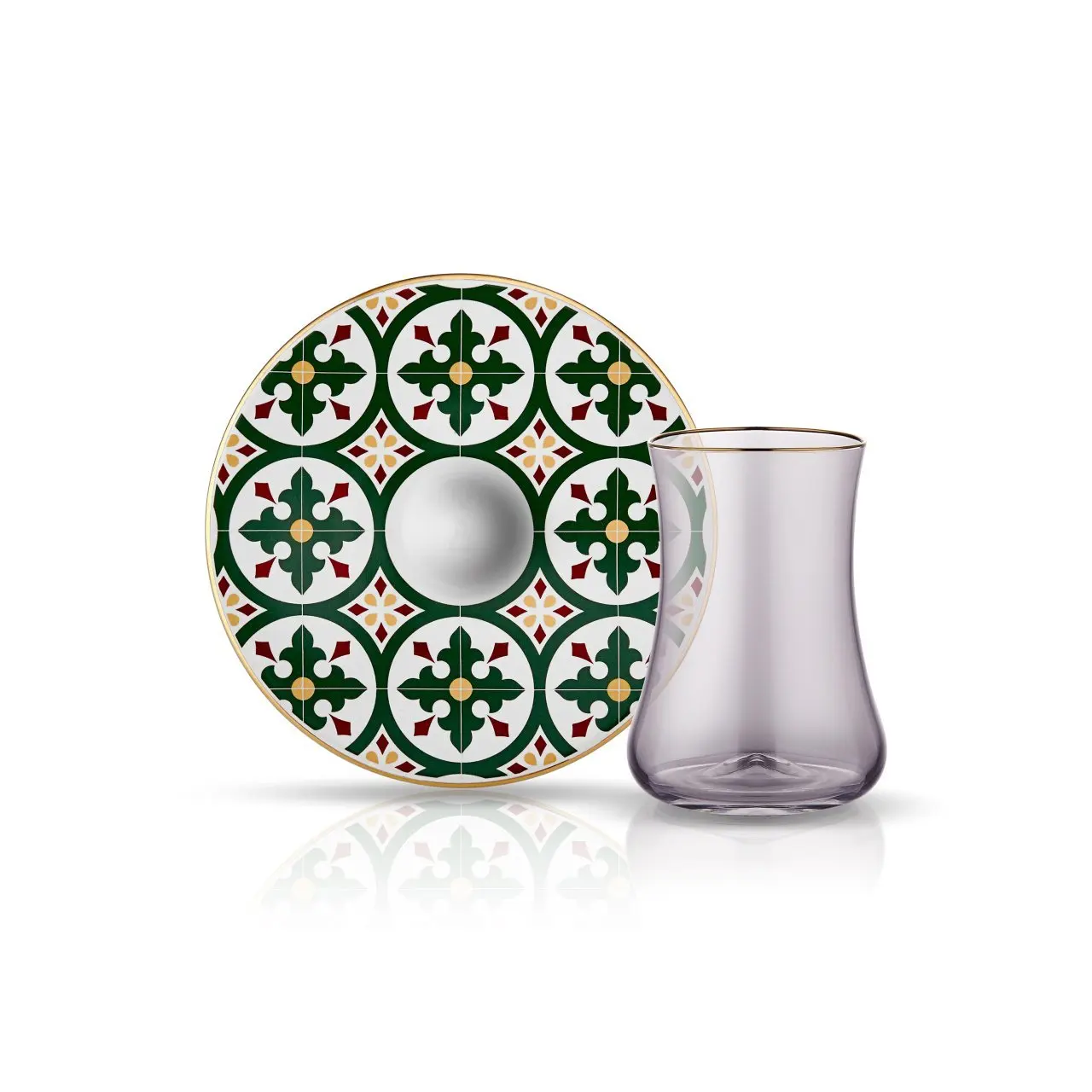 Tile Green Tea Glass Set (12 Pcs)