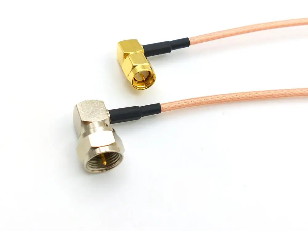 

20PCS RG316 SMA MALE ANGLE TO F MALE ANGLE Coaxial RF Pigtail Cable