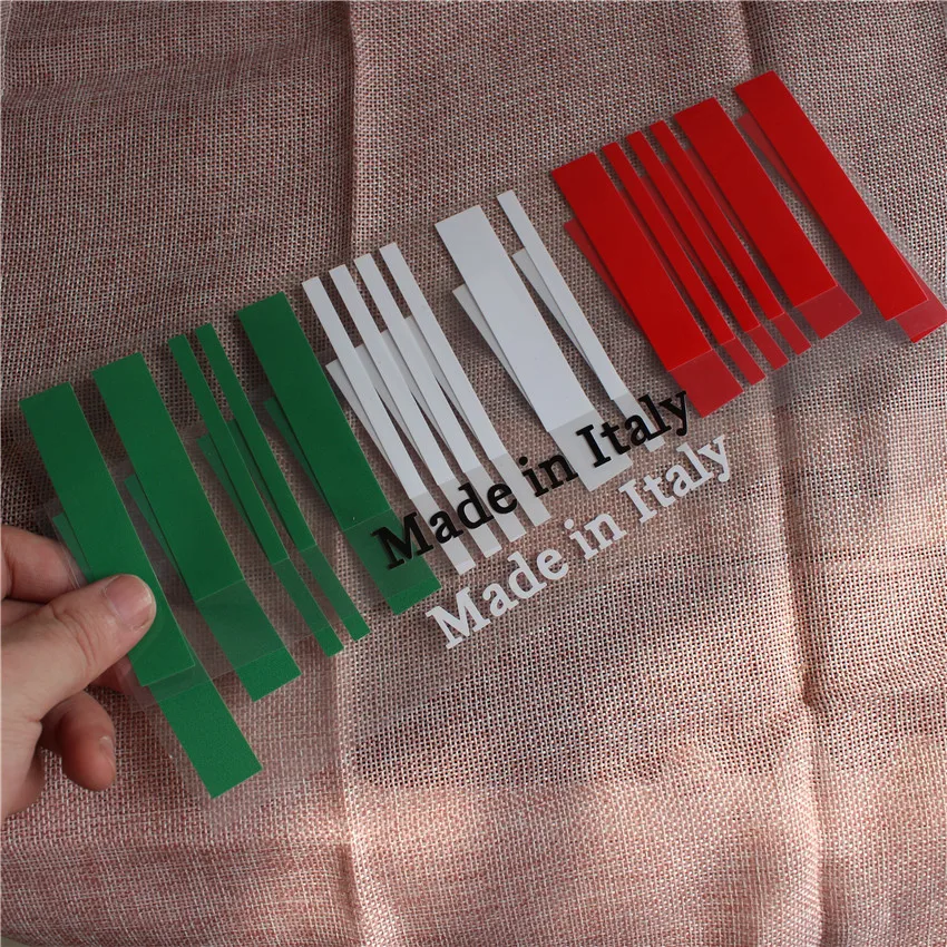 9x25cm Made in Italy Flag Bar Code Car funny Sticker PVC Decal Styling For Ferrari Abarth Lamborghini Maserati Alfa Romeo Pagani