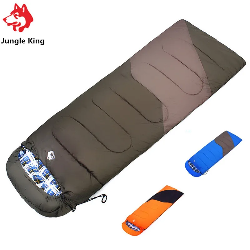 

Jungle King CY0906 Cotton Filling Envelope Sleeping Bags Outdoor Waterproof Camping Gear -5 Degree Splicing Double Sleeping Bags