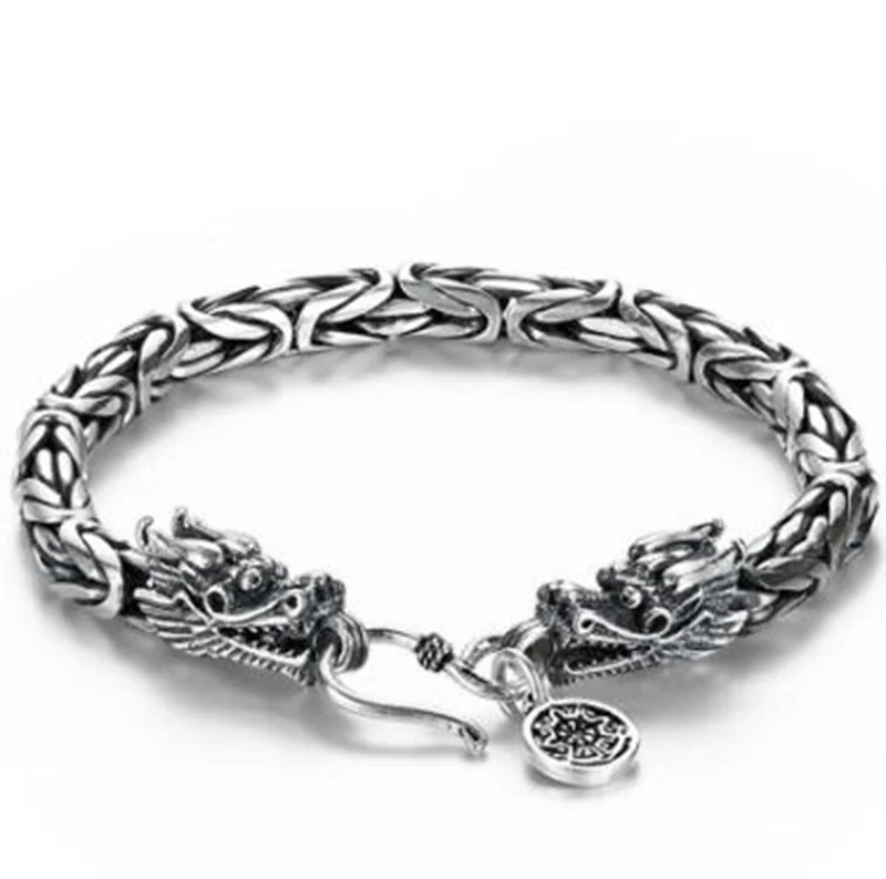 Delicate Vintage Silver Color Stainless Steel Dragon Bracelet for Men Motorcycle Rock Rider Jewelry Jewelry Gift