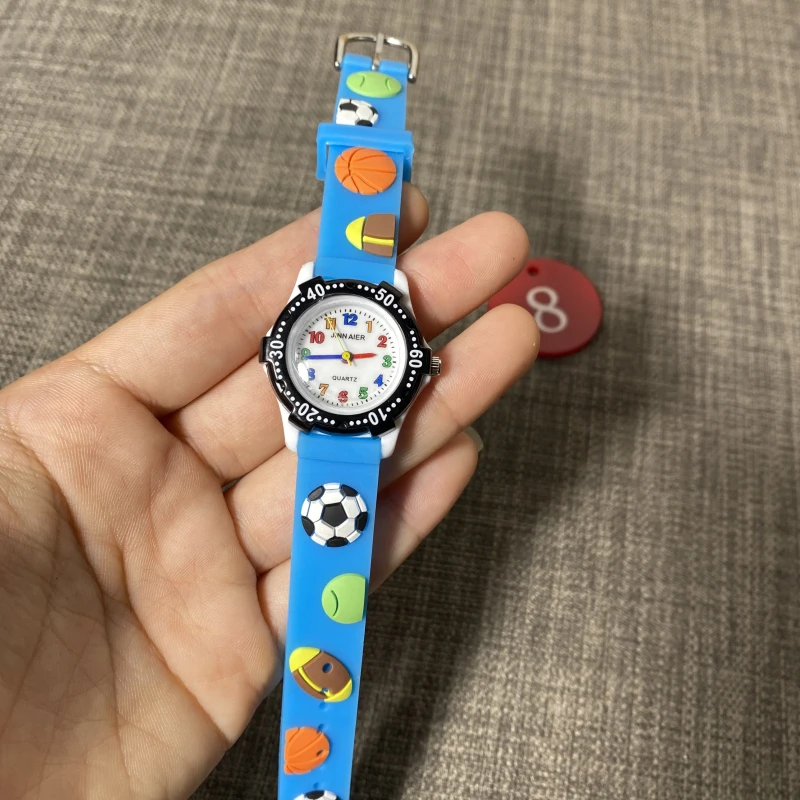 Reloj de cuarzo informal para niños y niñas, cronógrafo de silicona, esfera giratoria luminosa, regalo, 2021