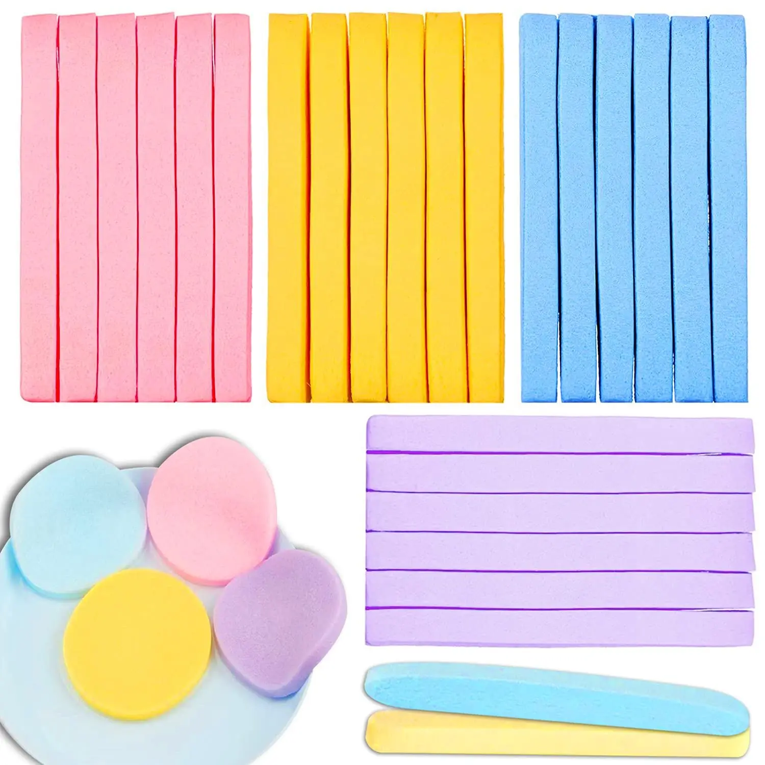 12Pcs/Set Face Wash Sponge Compressed Facial Spa Pads Exfoliating Cosmetic Puff Cleansing Pad Makeup Removal Skin Care Tool