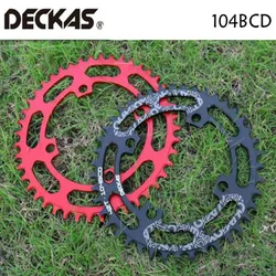 DECKAS 104BCD 40/42/44/46/48/50/52T Mountain Bicycle Chainwheel MTB bike crankset Aluminum Narrow Wide Chainring BCD 104