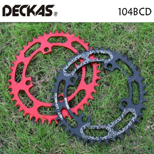 Imagen 1 del producto DECKAS 104BCD 40/42/44/46/48/50/52T rueda dentada de bicicleta de montaña juego de bielas de bicicleta MTB plato ancho estrecho de aluminio BCD 104