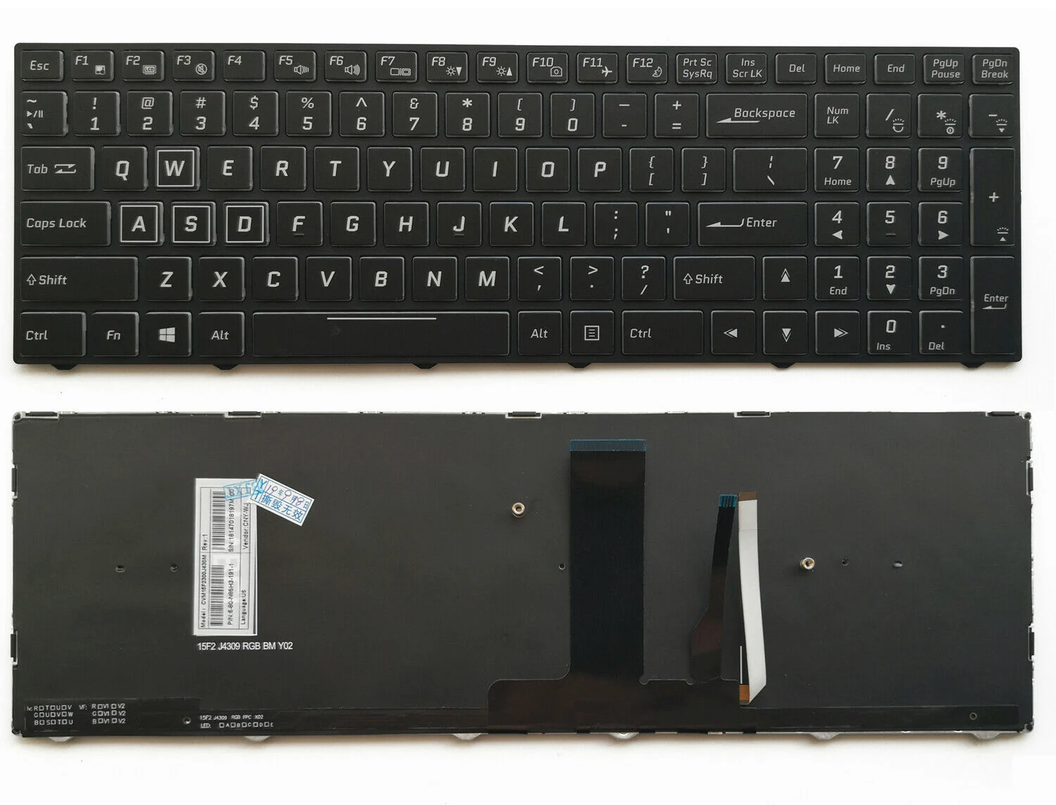 

New Laptop For Clevo N870HP6 N855HJ1 N857HJ1 N870HJ1 N850HJ1 N850HK1 N855HK1 N857HK1 N870HK1 N950TP6 US Color Backlit Keyboard