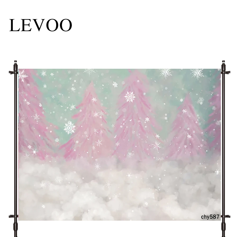 

LEVOO Background For Photo Studio Christmas Hazy Snowflake Clouds Fog Photocall Photobooth Decor Studio Custom Shoot Prop