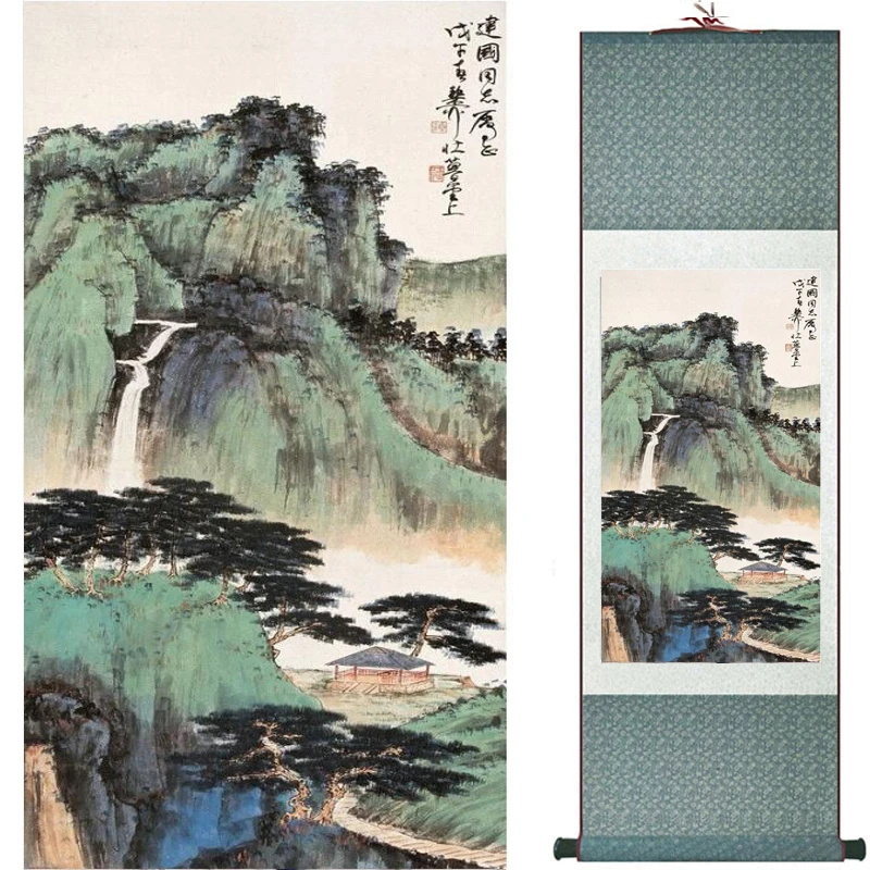 

Landscape painting Home Office Decoration Chinese scroll painting Mountains and river painting 19082438