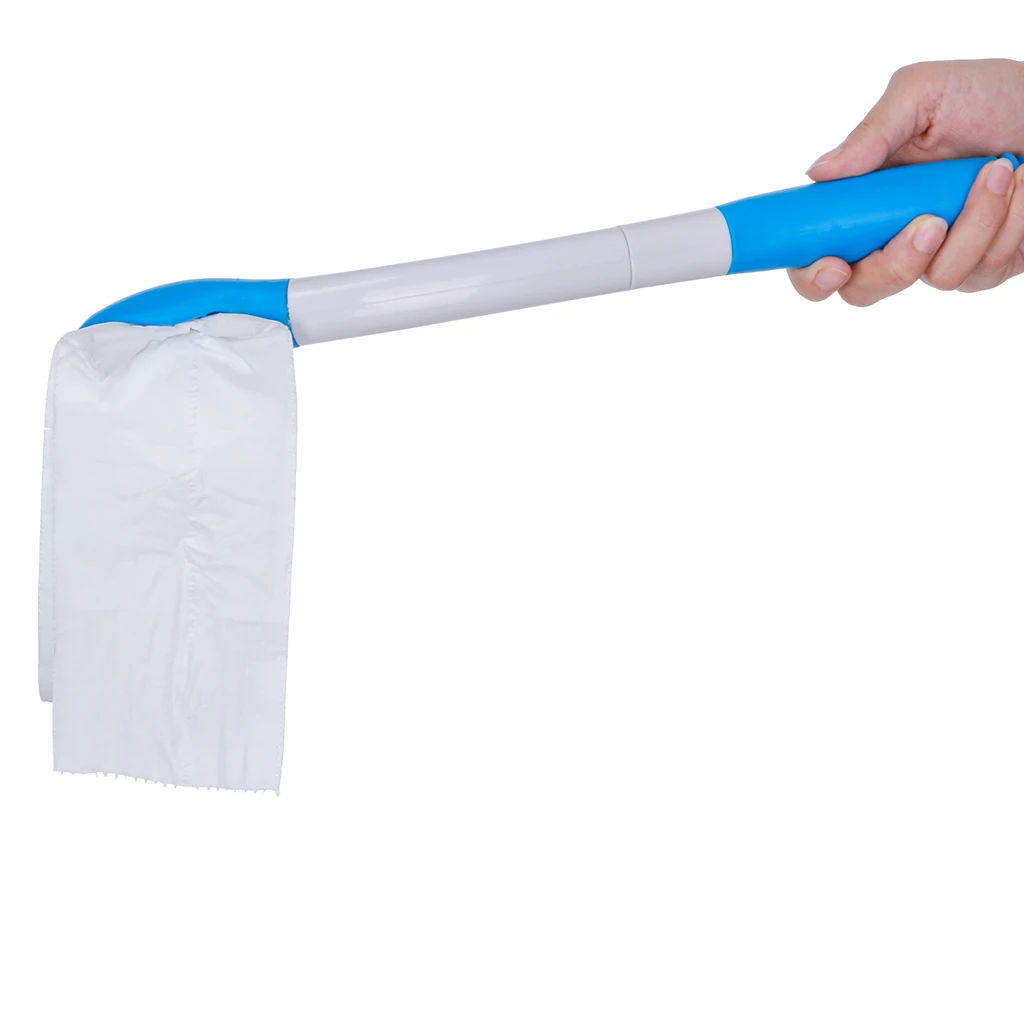 Long Handle Reach Comfort Bottom Wiper Self Wipe Assist Holder Toilet Paper Tissue Grip Self Wipe Aid Motion Assistance Helper