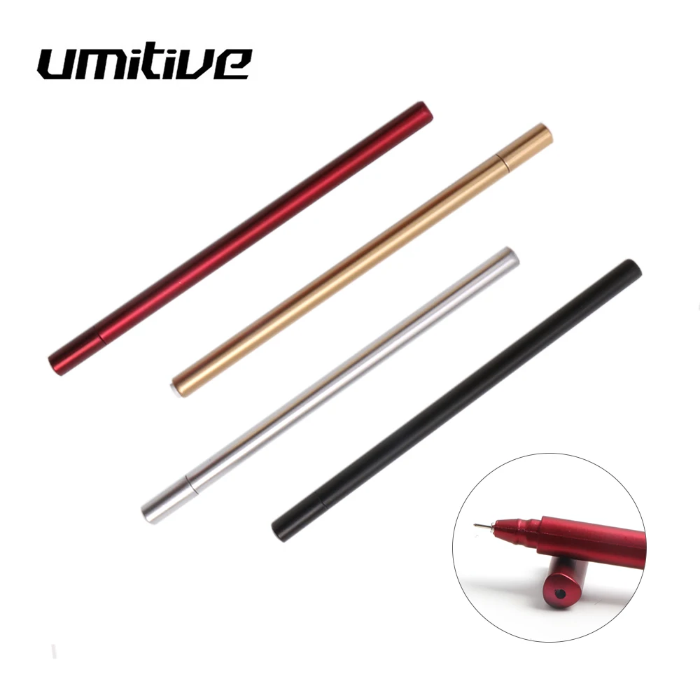 Umitive  1 Pcs 0.5mm Metal Ballpoint Pen Stationery Black Ink Ball Pen Office and School Supplies