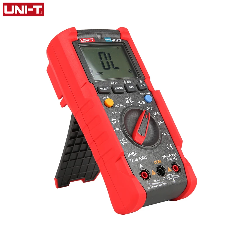 UNI-T Tester Цифровой мультиметр Profesional UT191T UT191E True RMS Auto Range DMM 20A Амперметр 600 В Счет 6000 DC AC Конденсат