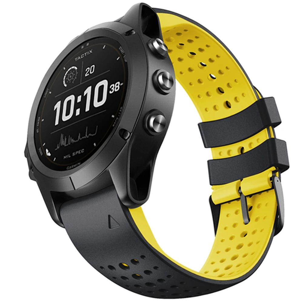 JKER 22MM Quick Release Easy Fit silikonowy zegarek wymienny pasek do Garmin Fenix 6 Fenix 5 Forerunner 935 945 EasyFit Wirstband