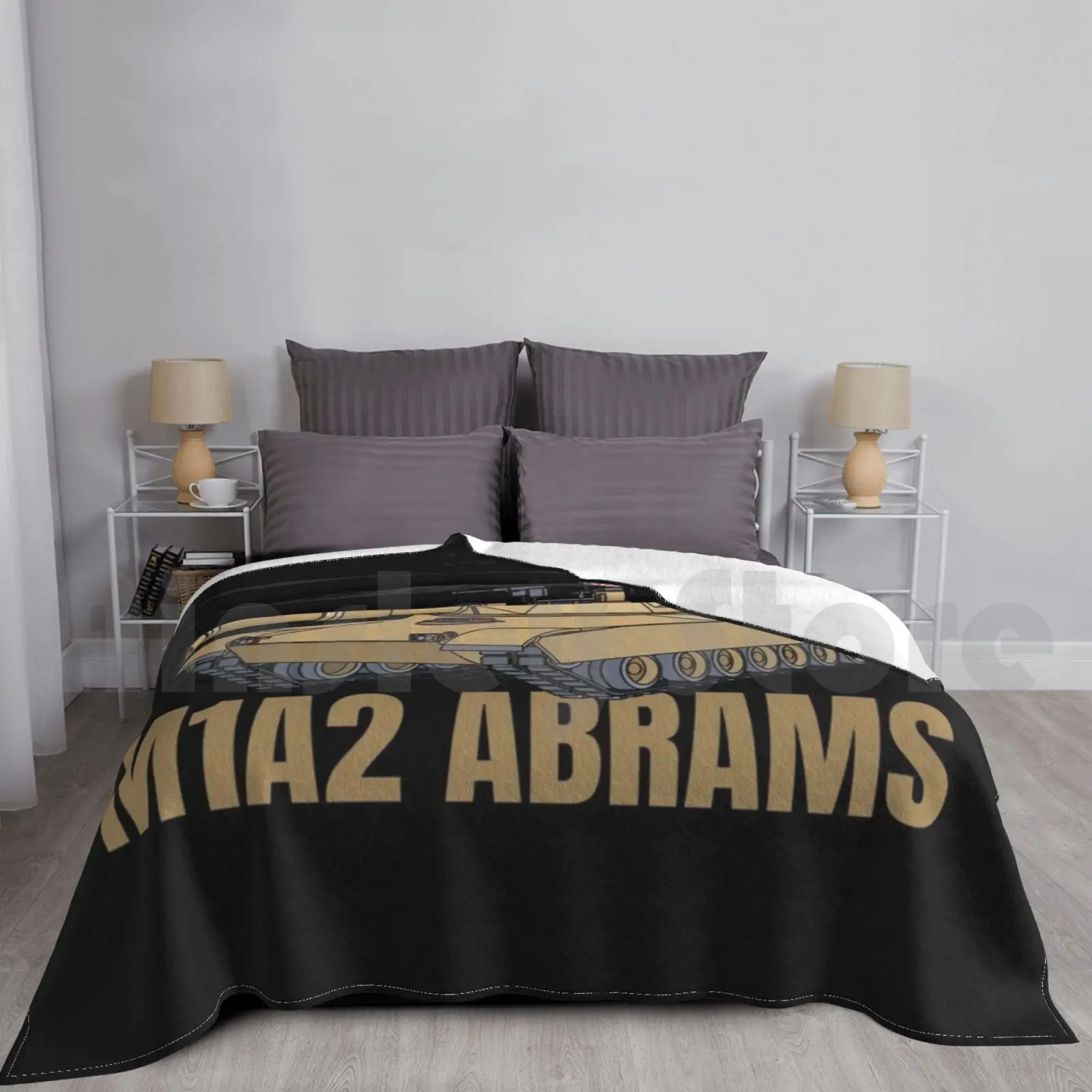 M1a2 Abrams Us Army Main Battle Tank American Flag Gift Blanket Fashion Custom Abrams M1 M1a2 Us Army American Flag