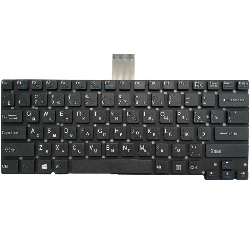 New Laptop Russian Keyboard For Sony Vaio SVT13 SVT 1311 SVT13115 No Frame RU Black 149109811 RU