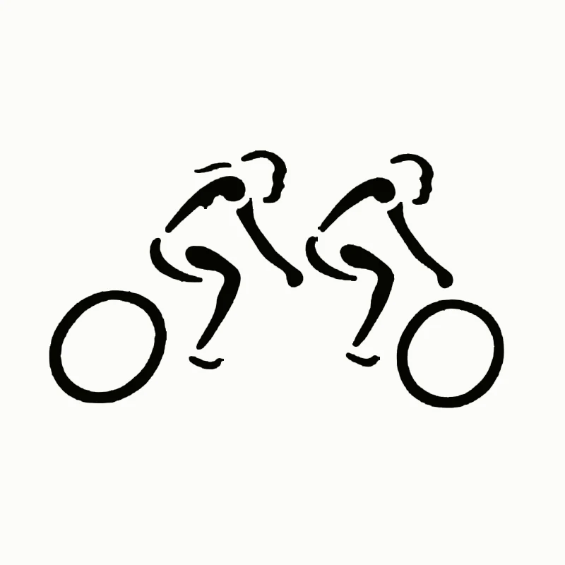 17*9.6cm Tandem Road Cyclist die-cut car sticker New Style Hot Hobby jdm drift stickers a decals