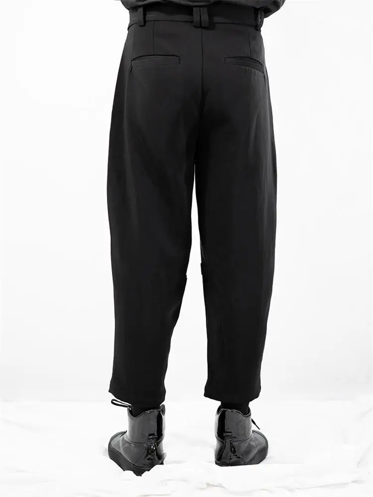 

Весенне-летние новые мужские широкие брюки с вертикальной ногой, свободные широкие брюки, модные индивидуальные брюки для отдыха, однотонные брюки с редисом