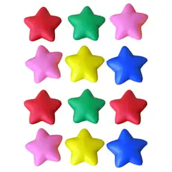 Squeeze Star Toys Yellow Star Stress Balls Set Star Shape Toy Bouncy Balls For Kids Soft Frustration-Relieving Hand Toys Ran