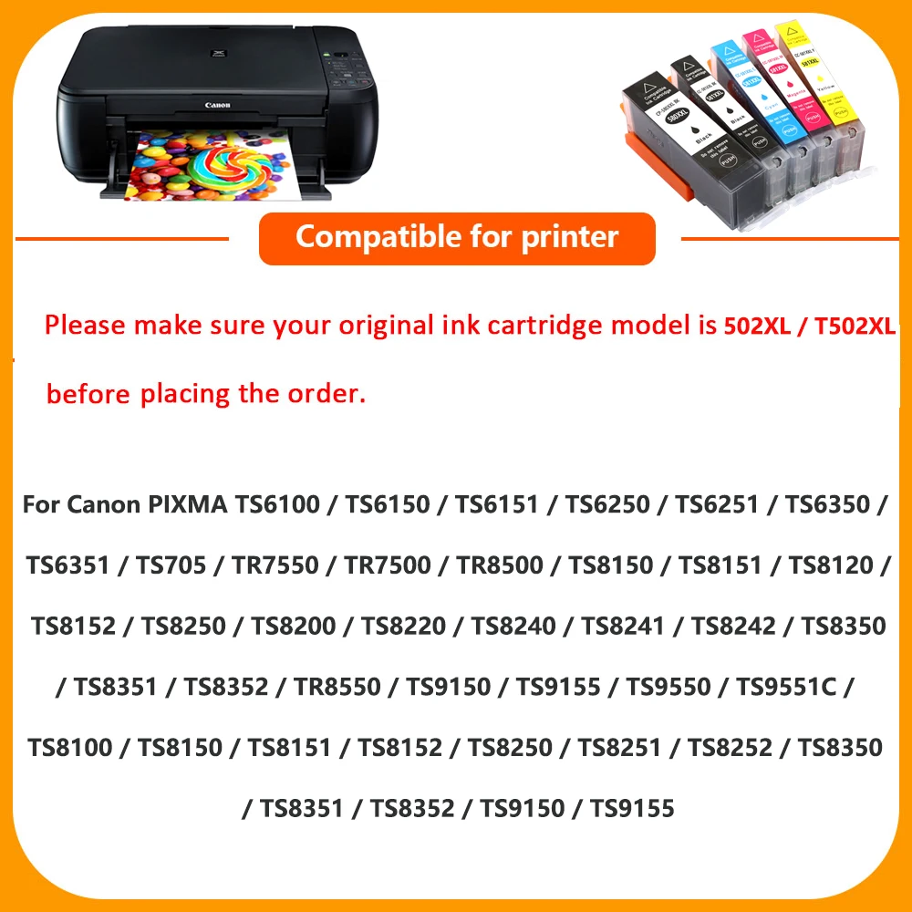 HS compatibile per Canon CLI-581 XXL per Pixma TS8100 TS8200 TS8250 TS8251 TS8252 TS8300 TS8350 TS8351 TS8352 TS9100