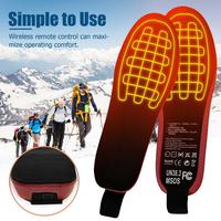 Electrical Heating Insole Remote Control Thermostat Foot Pad USB Charging Foot Warmer Insole Ski Cycling Cold Protection Insole