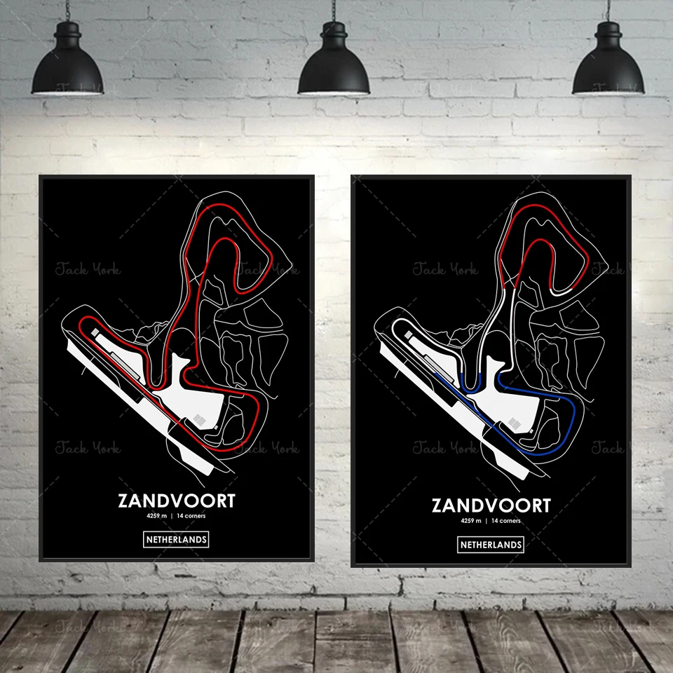 

Zandvoort - Netherlands Track Map Poster