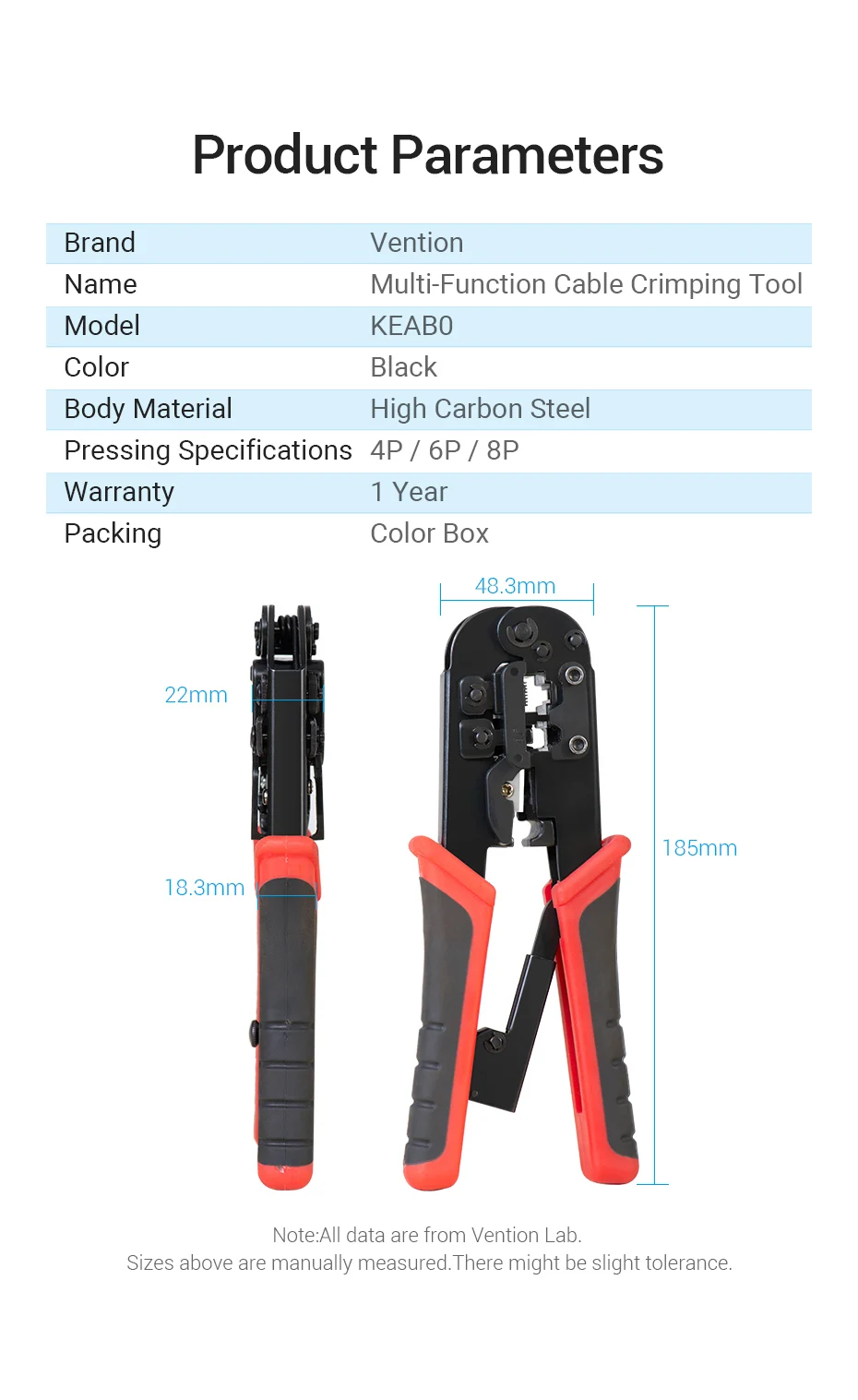 Tions RJ45 Crimpen Werkzeug RJ45 Netzwerk Schneiden Werkzeuge 8P RJ45 Crimper Cutter Stripper Zange für Modulare RJ12 RJ11 Crimp crimper – Detail 11