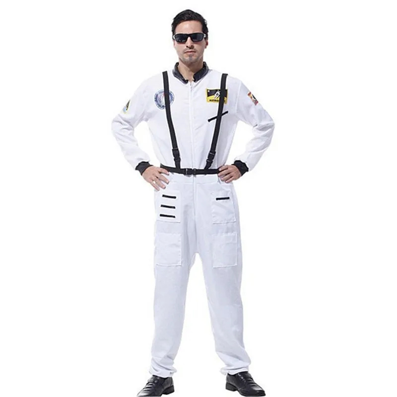 Disfraz de astronauta para hombres adultos, disfraz de mascarada de Halloween, piloto, traje de combate, Alien, Spaceman, disfraz de lujo