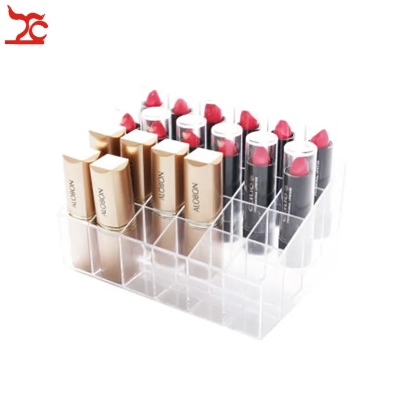 

24 Grids Acrylic Makeup Organizer Storage Box Cosmetic Box Lipstick Jewelry Box Case Holder Display Stand Make Up Organizer