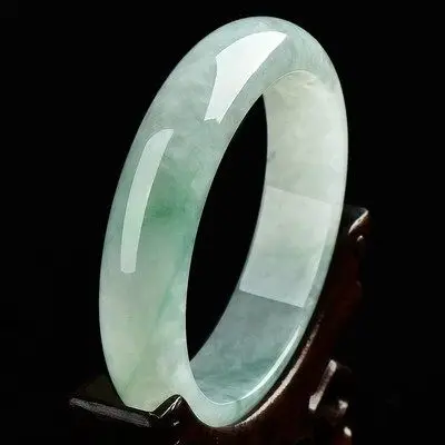 

zheru jewelry natural Myanmar jadeite 54-64mm ice green two-color bracelet elegant princess jewelry send mother to girlfriend