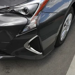 Accessories For Toyota Prius 2016 2017 2018 Front Fog Light Lamp Eyelid Cover Trim Car Styling ABS Chrome