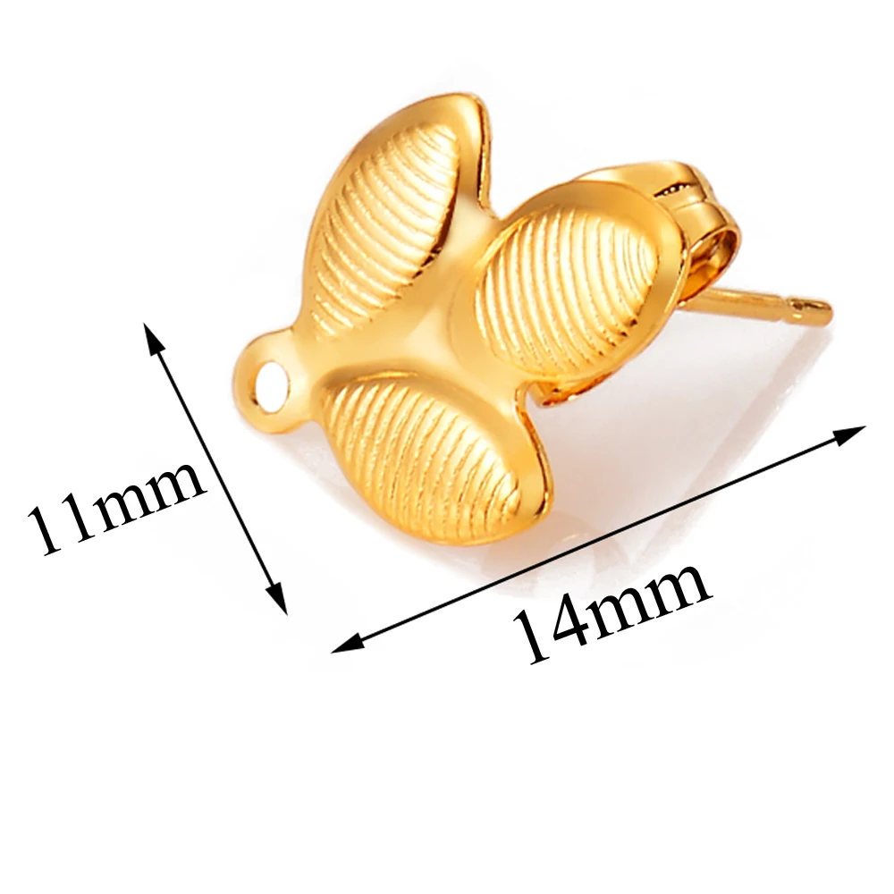 20 stücke Edelstahl Geometrische Runde Ohrring Stud Blumen Ohrringe Zubehör Basis Anschlüsse Linker Diy, Die Entdeckungen – Detail 5
