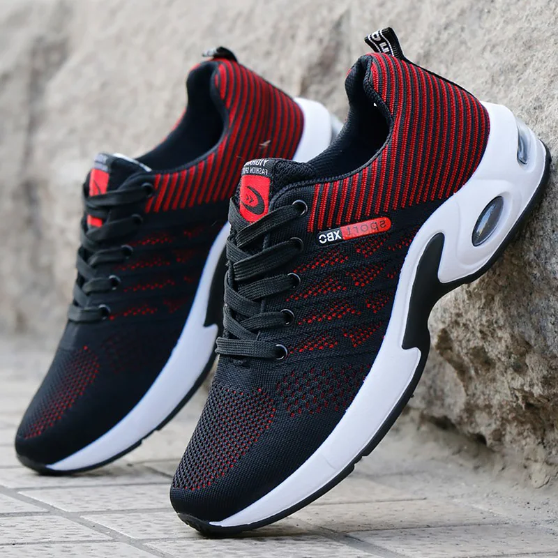 Vulcanized Shoes Male Sneakers 2023 Fashion Summer Air Mesh Breathable Rubber Wedges Sneakers For Plus Size Men's Casual Shoes