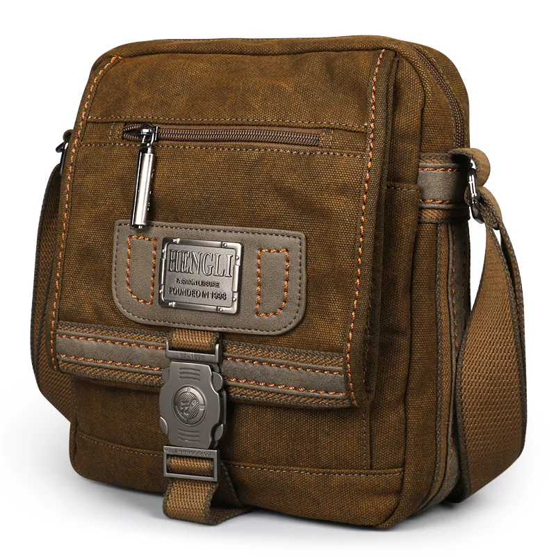 Męskie płócienne torby na ramię Odzież rekreacyjna Odporna na zużycie Retro Cross Messenger Torba w stylu vintage unisex Casual Fashion Torba na ramię — zdjęcie 2