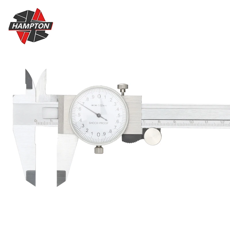 

HAMPTON Dial Gauge 0-150mm Accuracy 0.02mm Shockproof Vernier Caliper Stainless Steel Gauge Meter Measure Tool Caliper