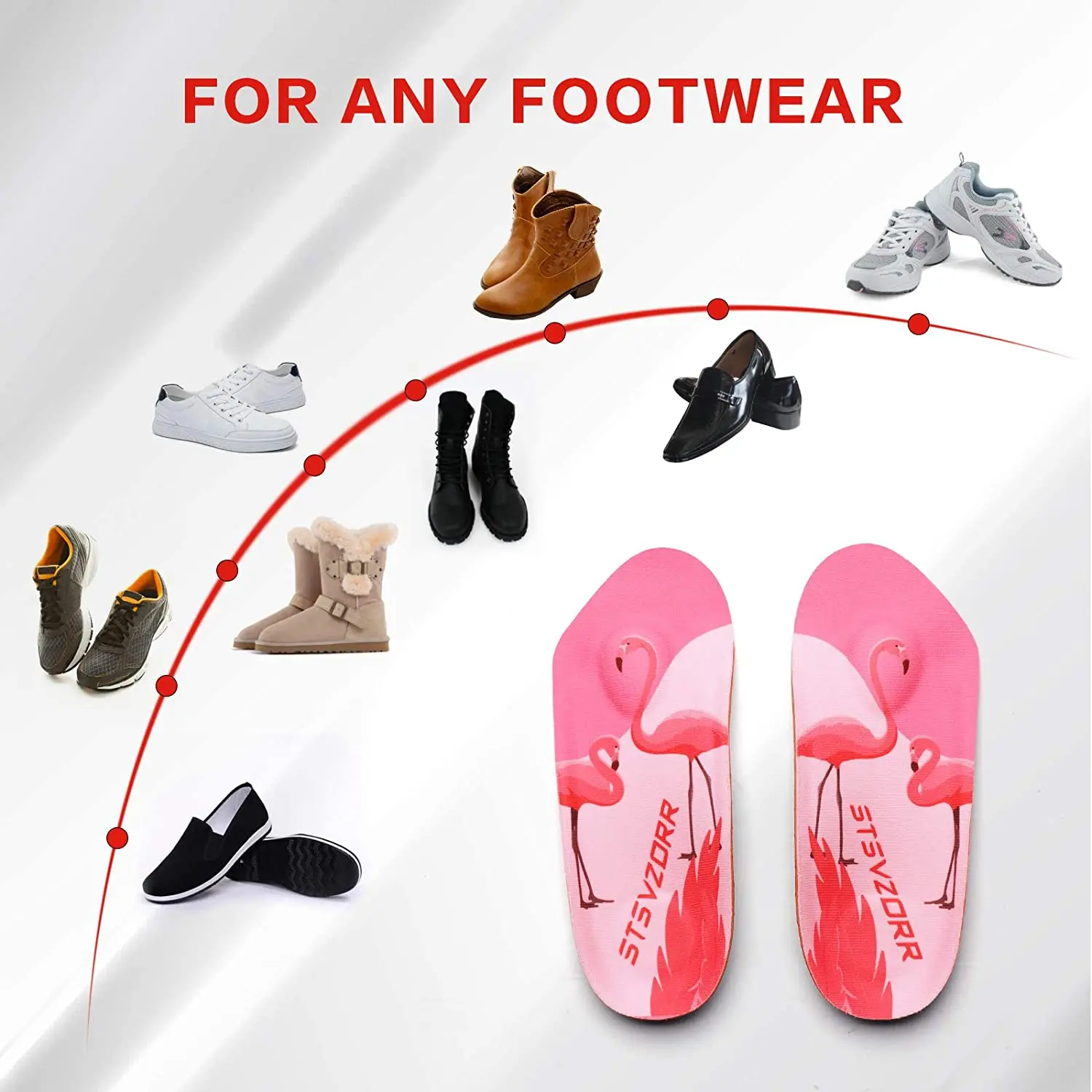3/4 Arch Support Insoles Comfortable Orthotics Insert Suitable for Heel Pain,Flat Feet,lantar Fasciitis,Arch or Foot Fatigue