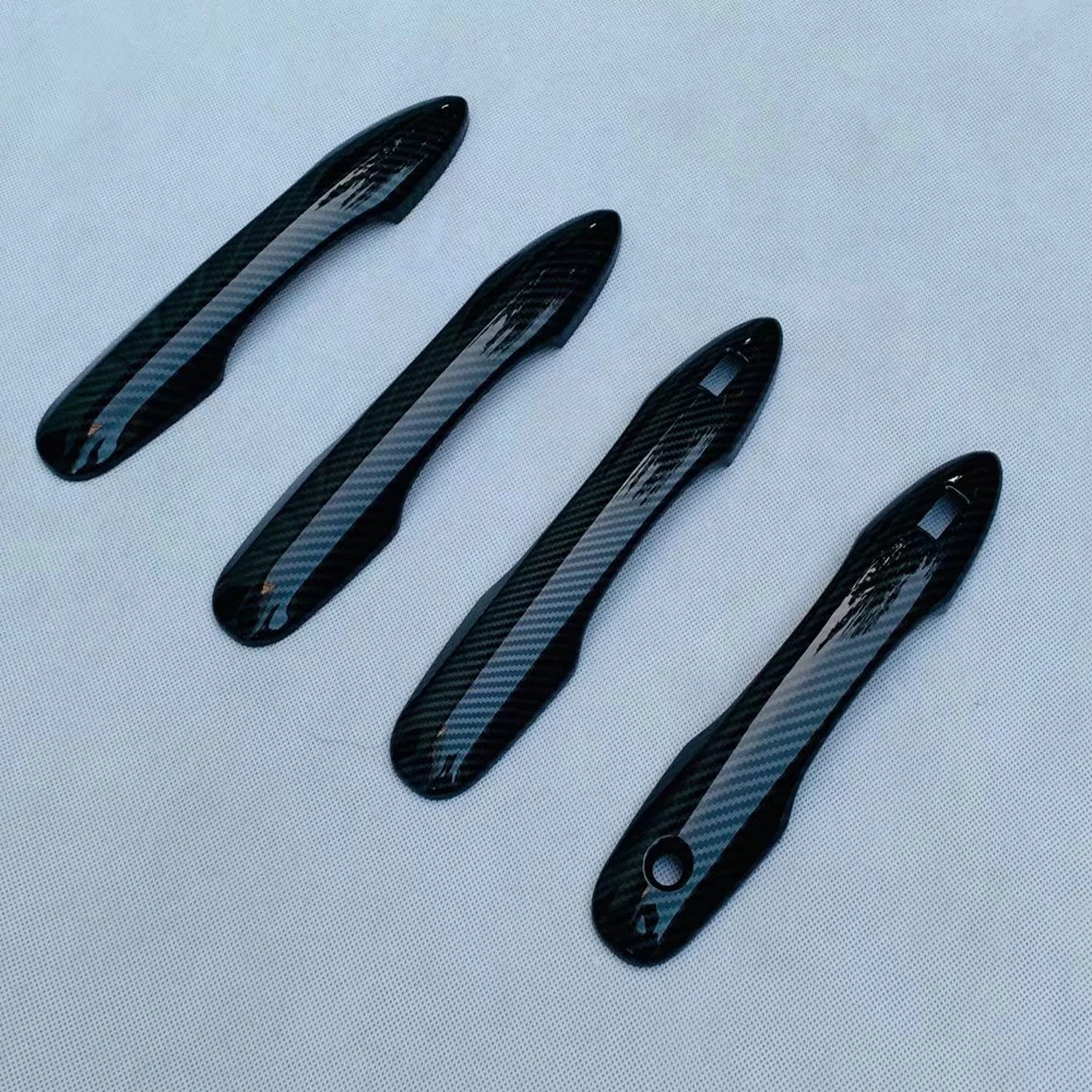 

For Toyota Aqua 2021 2022 ABS Chrome Carbon Fiber Exterior Car Door Handle Cover Trim Sticker Car Styling Accessories